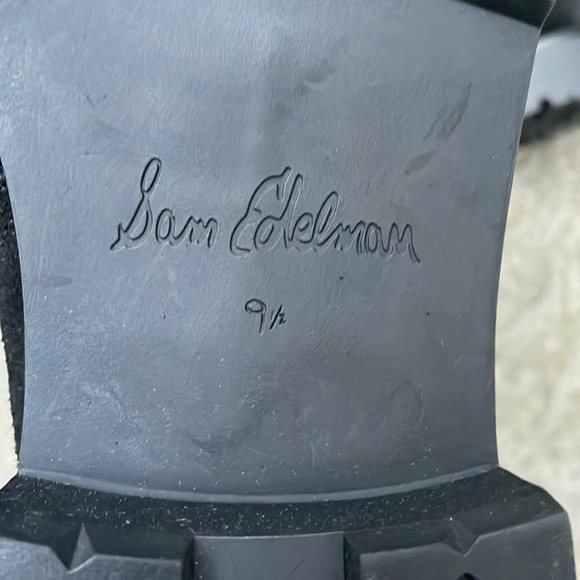 SAM EDELMAN BLACK SUEDE WATERPROOF SLIP ON ANKLE BOOTS - 9.5 - NWT ! - Picture 10 of 12